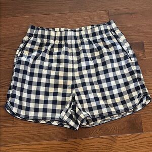 Draper James Lands End High Waist Gingham PJ Shorts